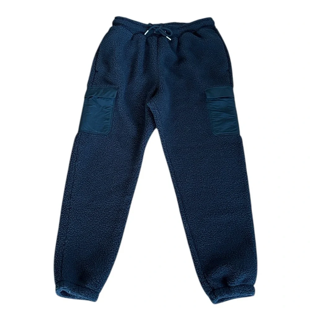 Nike‎ Jordan Flight High-Pile Fleece Cargo Pants Joggers Black Size M NWT